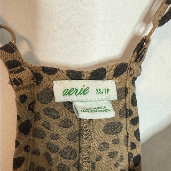 Aerie Brown Leopard Print Romper -XS - with pockets - Picture 2 of 6